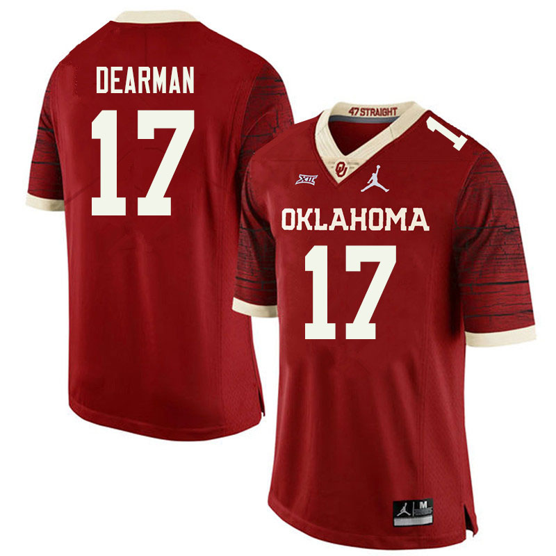 Jordan Brand Men #17 Ty DeArman Oklahoma Sooners College Football Jerseys Sale-Retro - Click Image to Close